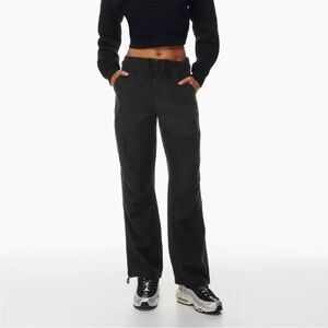 Black Women's Wide-Leg Drawstring Pants